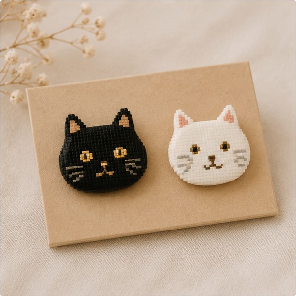ねこ顔ピアス