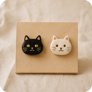 ねこ顔ピアス