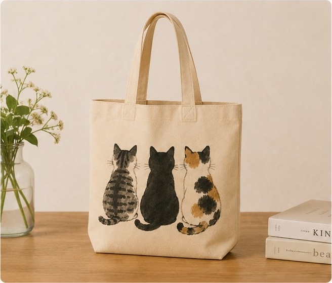 ねこのトートバッグ